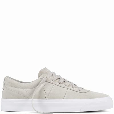 Converse One Star Cc Pro Platinum Suede Low Tops Womens - Grey/Grey Shoes (735IQAXC)